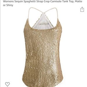 Anna Kasci Matte Gold sequined Cami